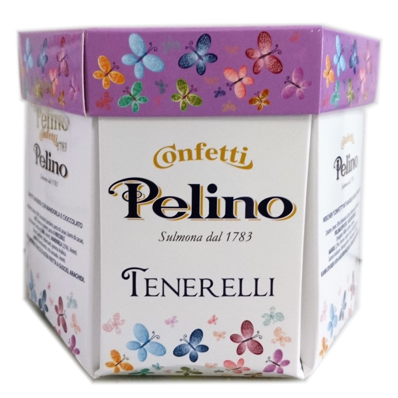 Confetti Pelino - Sugared Almonds Ciocomandorla - L.Blue with Chocolate -  300g