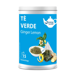 Tè Verde Ginger Lemon, Jar with 15 Pyramidal Filters of...