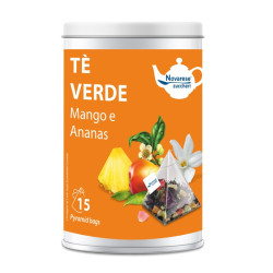 Tè Verde Mango e Ananas, Jar with 15 Pyramidal Filters of...