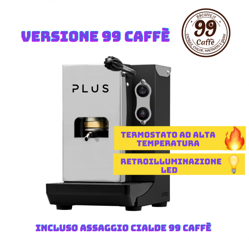 Macchina Caffè in Cialde Aroma Plus Acciaio - Serbatoio Vetro - 24